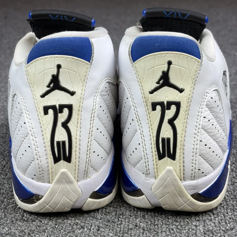 Jordan Air Jordan 14 Retro Hyper Royal White Blue Men's Sz 8 Sneakers 487471-104